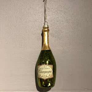 Jul - Glas kugle "Champagneflaske"