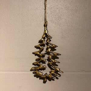 Jul - Træ antik guld